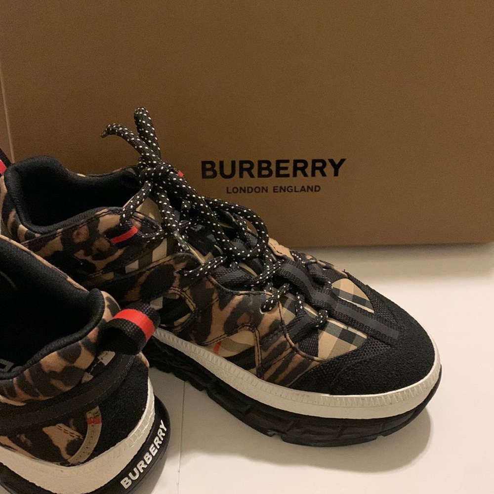 Burberry shoes | leopard print union sneakers | low top sneakers